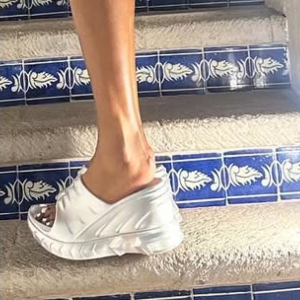 Givenchy White Mules with Chunky Platform